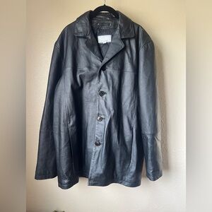 Wilsons Leather ‘M. Julian’ Black Leather Coat - Size L
